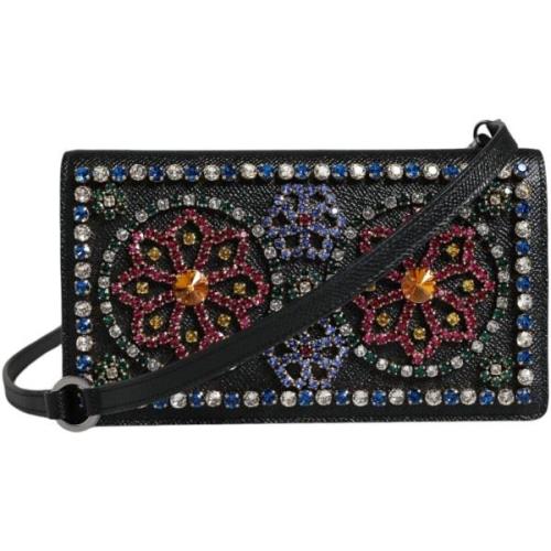 Handtasje D&amp;G Leren Crystal Rhinestone schouder crossbody clutch t...