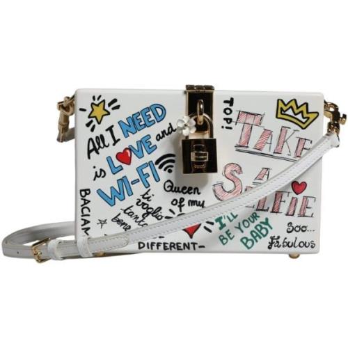 Schoudertas D&amp;G Graffiti Print Clutch Crossbody Tas met Hangslotsl...