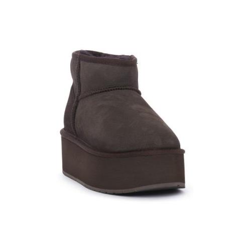 Laarzen EMU STINGER MICRO FLATFORM CHOCOLATE