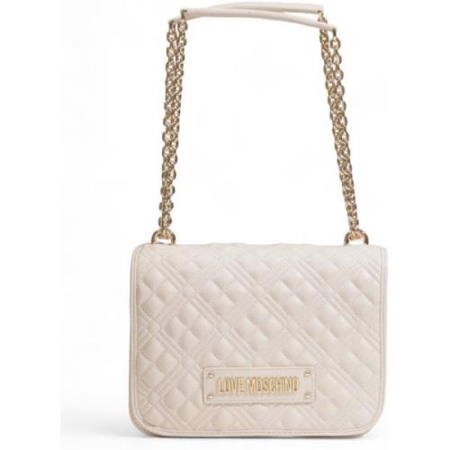 Tas Love Moschino Gewatteerde Schoudertas Beige