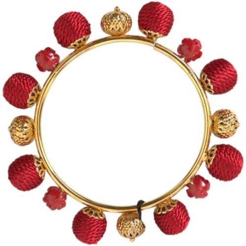 Armband D&amp;G Zijden en Gouden Armband Rood