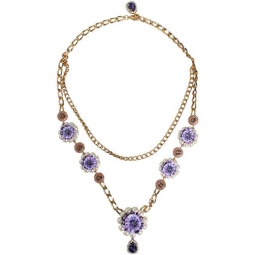 Ketting D&amp;G Floral kristal verfraaid gelaagde ketting