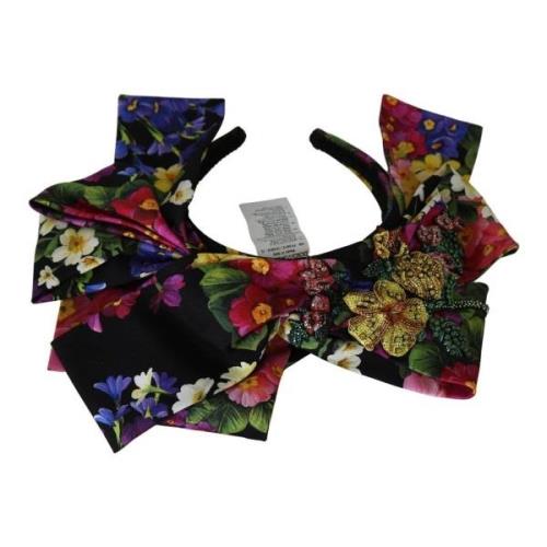 Haar accesoires D&amp;G met bloemen verfraaide hoofdband