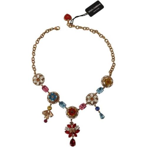 Ketting D&amp;G veelkleurige bloemen kristallen ketting