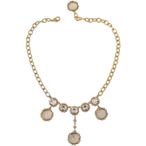 Ketting D&amp;G Gouden Kristallen Horloge Ketting