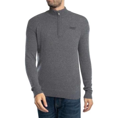 Trui Superdry Essentiële EMB Half Zip Knit