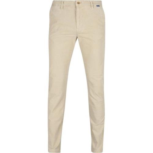 Broek Mac Chino Griffin Corduroy Ecru