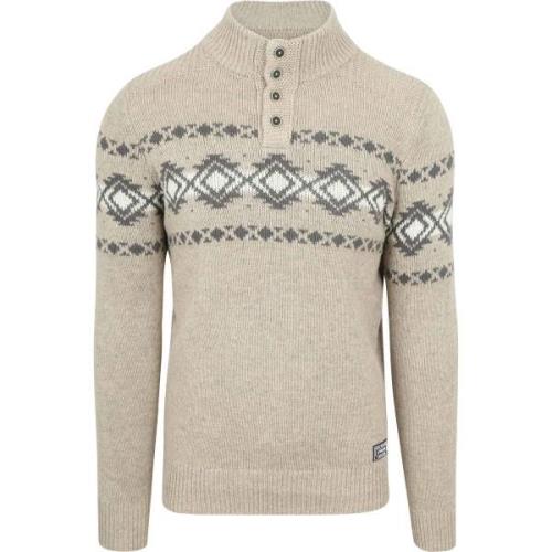 Sweater New Zealand Auckland NZA Mocker Trui Wolmix River Greige