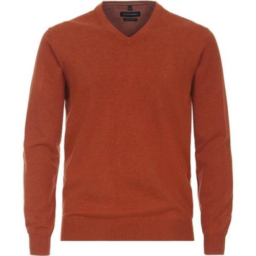 Sweater Casa Moda Pullover V-Hals Oranje