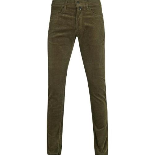 Broek Pierre Cardin Broek Lyon Future Flex Corduroy Olijfgroen