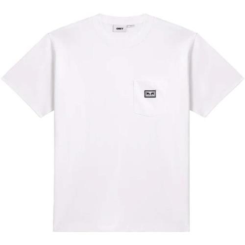 T-shirt Korte Mouw Obey Established Works Eyes Pocket Tee Ss