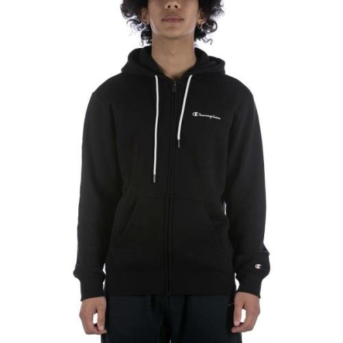 Fleece Jack Champion Felpa Hooded Full Zip Sweatshirt Nero