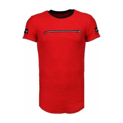 T-shirt Korte Mouw Justing Zipped Chest