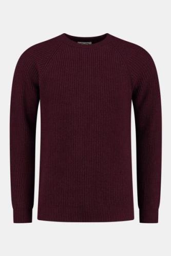 Blue Loop Originals Essential Wool Crew Sweater Bordeaux / Kastanjebru...