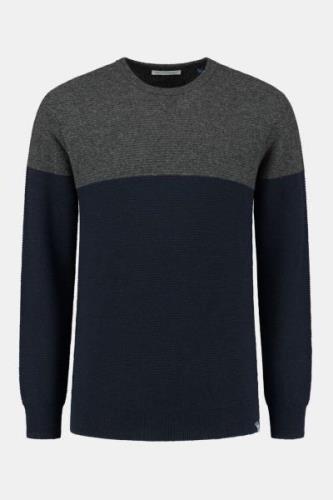 Blue Loop Originals Weekend Sweater Blauw/Lichtgrijs