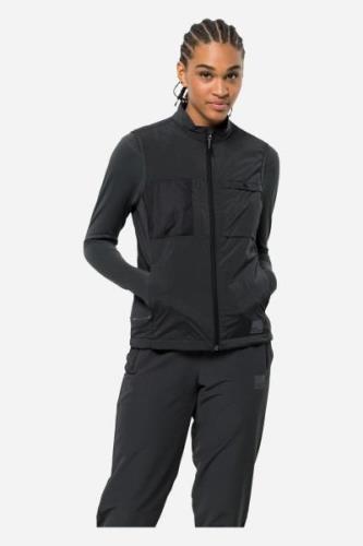 Jack Wolfskin Bike Commute Ins Vest W Donkergrijs