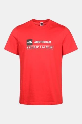 The North Face GPS Tee Amsterdam Shirt Rood/Donkerrood