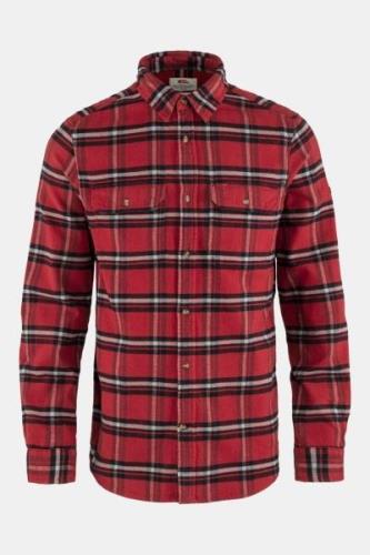 Fjällräven Övik Heavy Flannel Shirt Donkerrood/Lichtgrijs