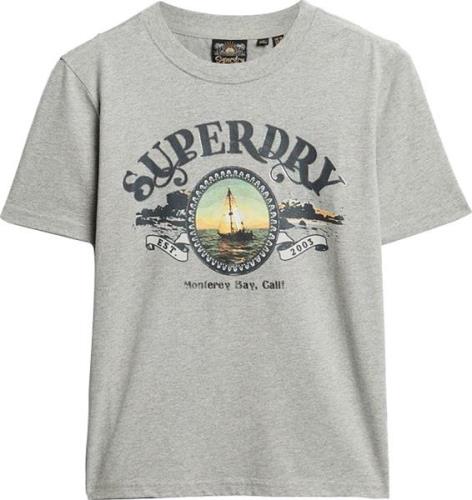 Superdry T-shirt Travel Souvenir Grijs dames