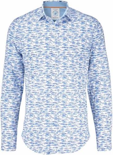 A Fish Named Fred shirt fishes Blauw heren