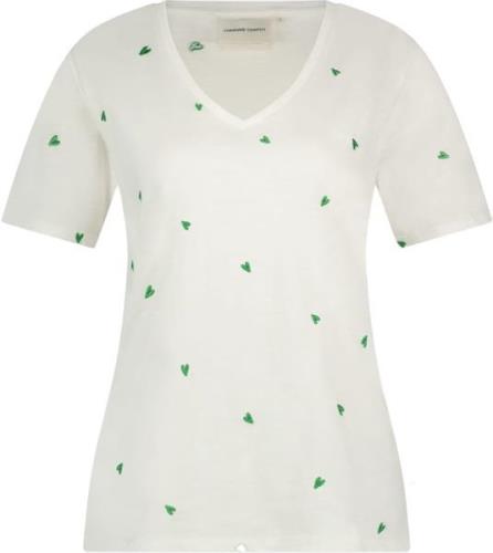 Fabienne Chapot T-shirt Phil Green Heart Creme dames