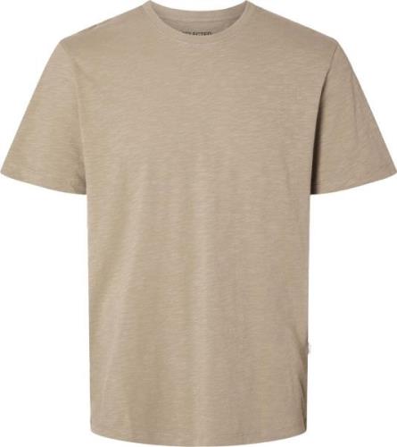 Selected Homme T-shirt Haspen Bruin heren