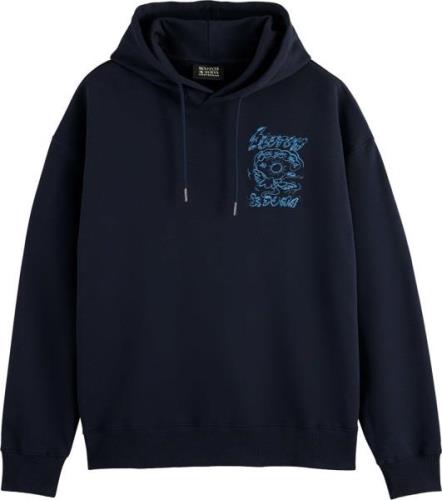 Scotch & Soda Hoodie Artwork Blauw heren