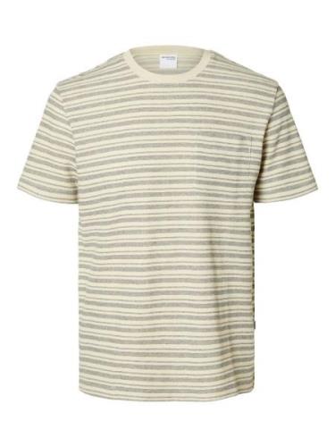 Selected Homme T-shirt Sune Stripe Grijs heren