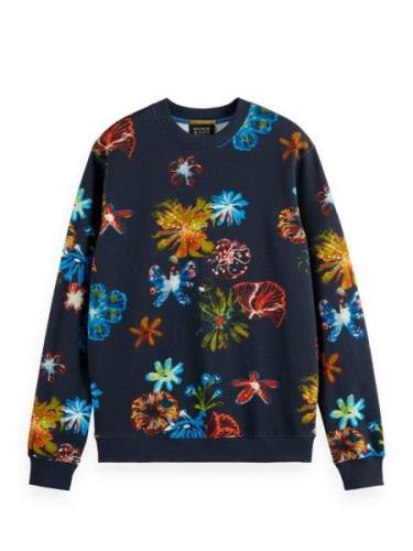 Scotch & Soda Sweater All Over Print Blauw heren