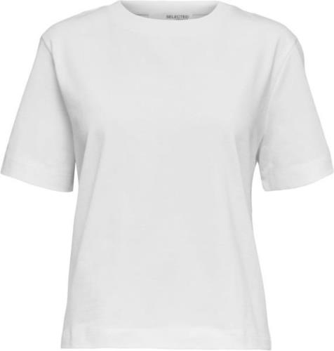 Selected Femme T-Shirt Essential Wit dames