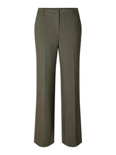 Selected Femme Broek Rita Wide Groen dames