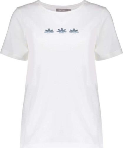 Geisha T-Shirt Foil Flowers Wit dames