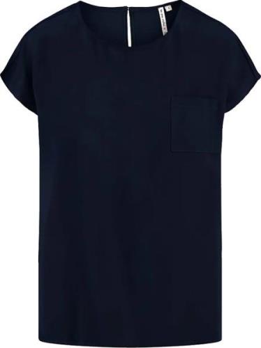 Zusss Satijnen twill top Blauw dames