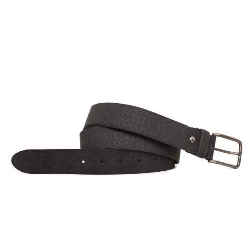 Tresanti DANI | Nubuck leather belt with embossing Zwart heren