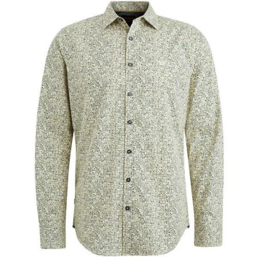 Pme Legend Long Sleeve Shirt Print On Poplin Beige heren