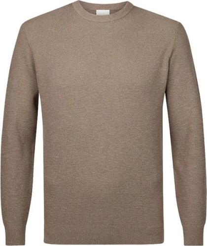 Profuomo PULLOVER CREW NECK TAUPE Bruin heren