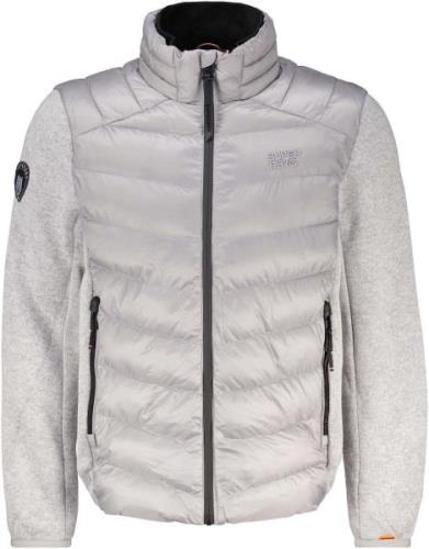 Superdry Gebreide Hybrid Storm jas met wattering Grijs heren