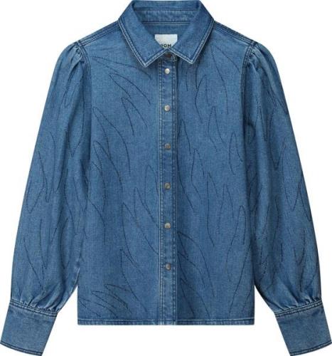 Pom Amsterdam Blouse Denim Blauw dames