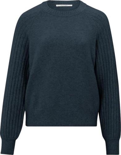 Yaya Sweater Rib Blauw dames