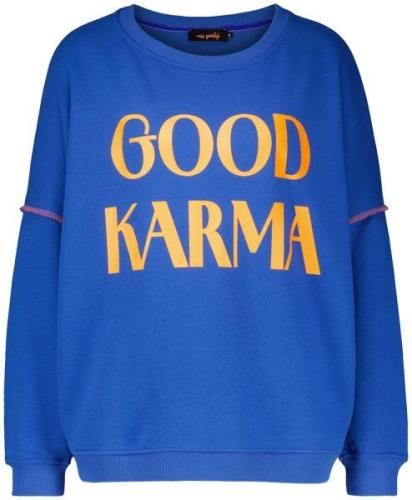 Miss Goodlife roundneck good vibes Blauw dames