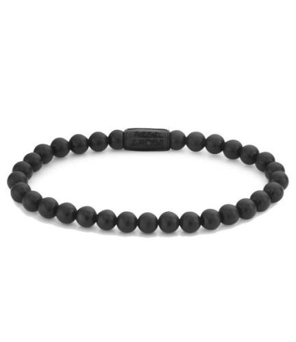 Rebel and Rose Armbanden Mad Panther All-Black 6mm Bracelet Zwart