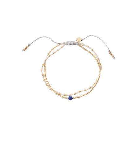 A Beautiful Story Armbanden Friendship Lapis Lazuli GC Bracelet Wit