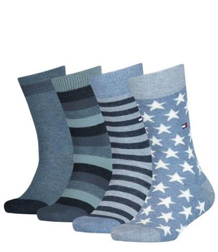 Tommy Hilfiger Sokken Kids Basic Stripe en Stars Only Sock 4-Pack dark...