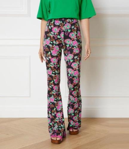 Refined Department Broeken Knitted Flower Pants Abba Zwart