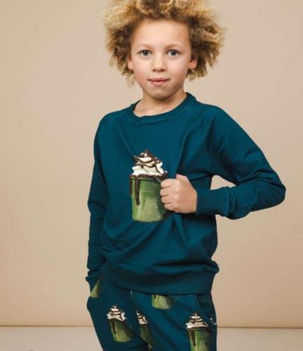 SNURK Nachtmode & Loungewear Hot Choco Sweater Kids Blauw