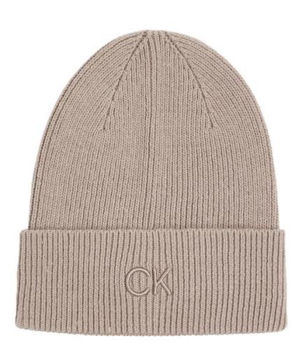 Ck Embroidery Fine Rib Beanie