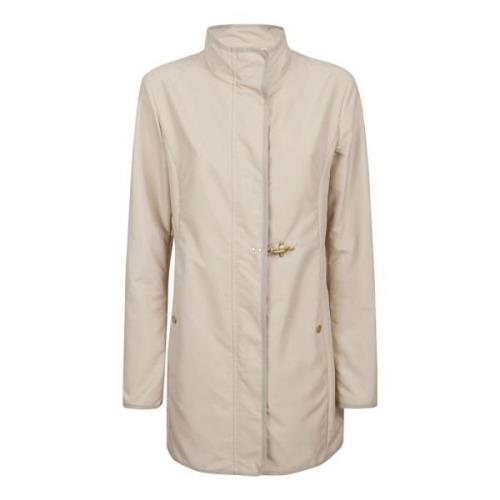 Single-Breasted Coats Fay , Beige , Dames