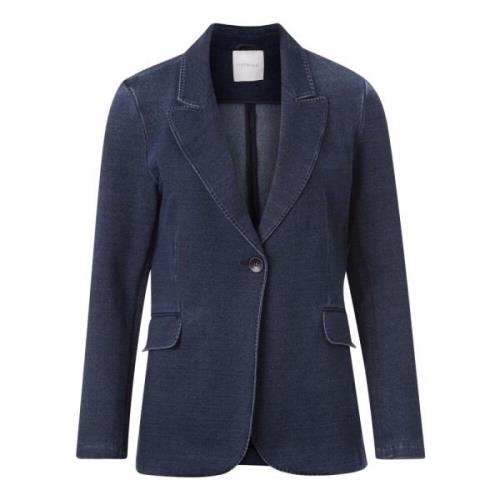 Indigo Jersey Blazer - Stijlvol en Comfortabel Rich & Royal , Blue , D...