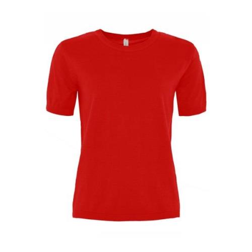 Zachte T-shirt in diverse kleuren Skovhuus , Red , Dames