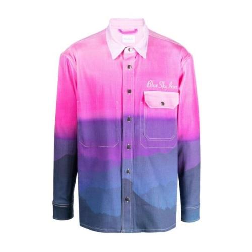 Casual Shirts Blue Sky Inn , Purple , Heren